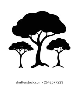 collection of tree silhouettes vector