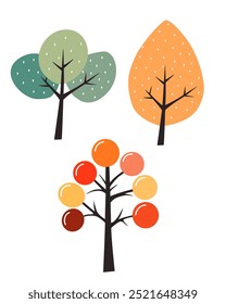 colección de Ilustraciones vectoriales de árboles. Imágenes producidas sin el uso de ninguna forma de software de IA