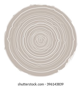 Collection of tree-rings vector  background and saw cut trunk. Wooden material illustration 