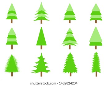 Collection of trees Icon. Can be used to illustrate any nature or healthy lifestyle topic.