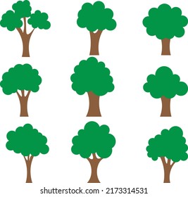 Collection of trees illustration. Can be used illustrate any nature lifestyle topic. vector
