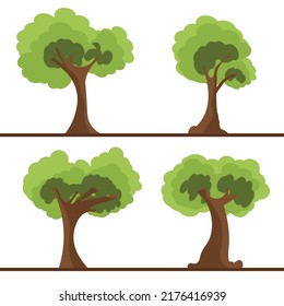 colección de árboles, ilustración de árboles, plantilla de vector de árbol	