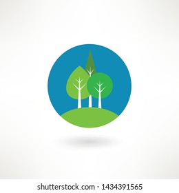 Collection of trees illustrations. Can be used to illustrate any nature or healthy lifestyle topic.