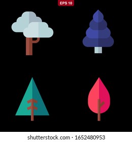 Collection of trees illustrations. Can be used to illustrate any nature or healthy lifestyle topic.