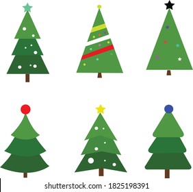 Collection of trees illustrations. Can be used to illustrate any nature or healthy lifestyle topic.