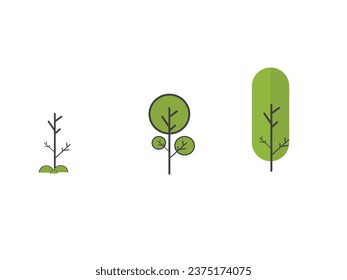  Collection of trees illustrations vector