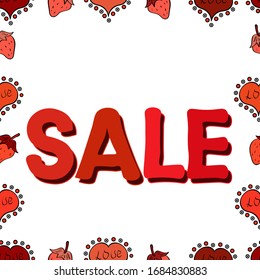 Colección con fondos de moda para su proyecto, venta, marco, animación, publicidad. Venta de letras en colores naranja, blanco y rojo. Vector. Afiche simple, parches, insignias al estilo de arte pop.