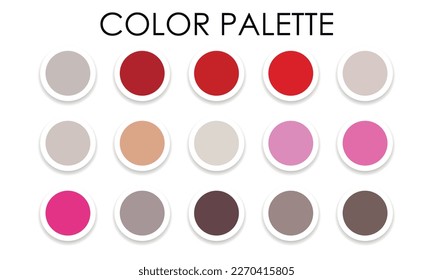 Collection of trendy color combinations. Color palette. Vector illustration