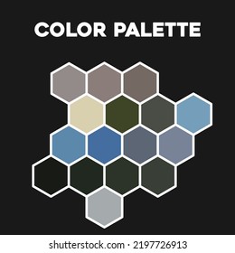 Collection of trendy color combinations. Vector