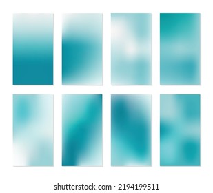 A collection of trendy colorful vector gradient set illustrations. Modern template design, grainy texture. For flyers, social media posts, screens, mobile apps, covers, wallpapers and branding.