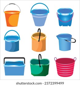 Collection of trendy household crockery and pottery cups, plates, bowls, vases, mugs. Bundle of utensils for home decoration. 