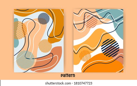 Colección de moderno patrón de fondo abstracto moderno para afiches de pancartas