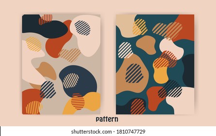 Collection of trendy modern abstract background pattern for banner posters