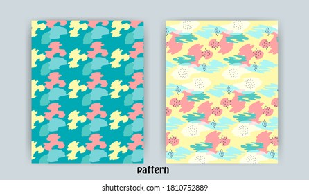Collection of trendy modern abstract background pattern for banner posters