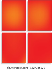 Collection of trendy modern abstract backgrounds. Vector illustration wallpapers. Effective backdrops with soft shadow. Red elegant and easy editable original banner templates.