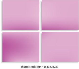 Collection of trendy modern abstract backgrounds. Vector illustration wallpapers. Creative backdrop with soft shadow. Violet elegant and easy editable original banner templates.