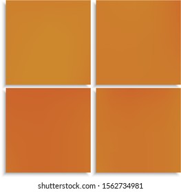 Collection of trendy modern abstract backgrounds. Vector illustration themes. Creative backdrop with soft shadow. Orange elegant and easy editable original banner templates.