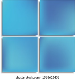 Collection of trendy modern abstract backgrounds. Vector illustration pastel. Colorful backdrops with soft shadow. Blue elegant and easy editable original banner templates.