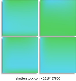 Collection of trendy modern abstract backgrounds. Clean backdrops with soft shadow. Vector illustration concept. Green elegant and easy editable original banner templates.