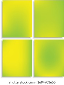 Colección de modernos fondos abstractos. Papeles de ilustración vectorial. Fondo gráfico con sombra suave. Plantillas originales de banner amarillas, elegantes y fáciles de editar.