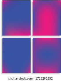 Collection of trendy modern abstract backgrounds. Cool backdrops with soft shadow. Vector illustration space. Blue elegant and easy editable original banner templates.