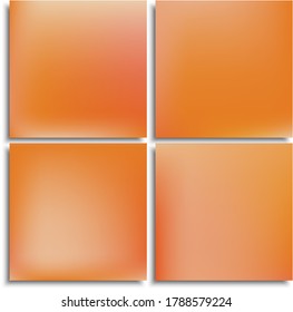 Collection of trendy modern abstract backgrounds. Cool backdrop with soft shadow. Vector illustration concept. Orange elegant and easy editable original banner templates.