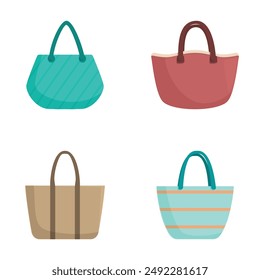 Collection of trendy tote bags with diverse designs and colors suitable for various occasions