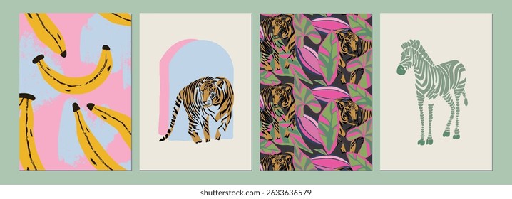 Collection of Tropical Animal and Botanical Art Prints