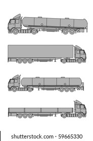 Collection of truck silhouettes