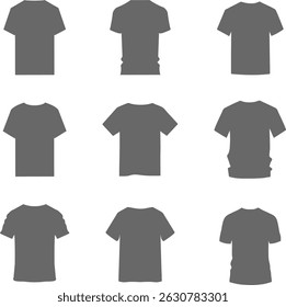 A collection of T-shirt shapes for mockups