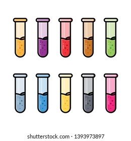 A collection of tubes vector illustration, colored cartoon style Suitable for Web Landing Page, Banner, Flyer, Sticker, Wallpaper, Card, Background