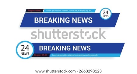 Collection of TV lower third templates, including banners and bars for news, sports, streaming, and broadcasting, ideal for video editing projects.

