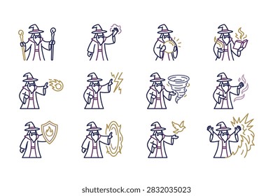 A collection twelve hand
