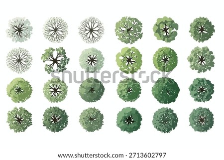 A collection of twenty-four small, round, textured objects, primarily green with some white variations, displayed in a neat grid.