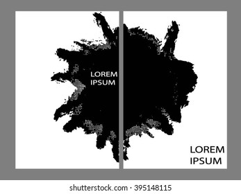 Collection two cards of ink splatter 