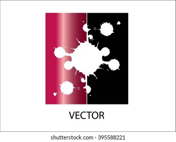 Collection two cards of ink splatter