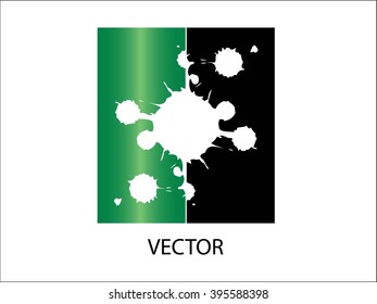 Collection two cards of ink splatter
