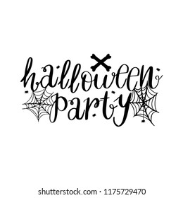 Collection Of Typographic Halloween Design. Inscriptions for cards, banner, poster, flyer. Vector alphabet