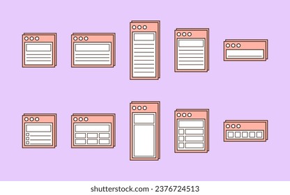 Collection of UI Window Frame Notes