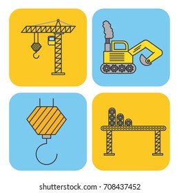 collection under construction tools repair equipment icons