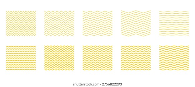 Collection of underlines, linear sings, border and frames design element. Vector illustration. Horizontal verity of brush strokes wave undulation distortion, curved line segments geometric decoration. Vector set. EPS10

