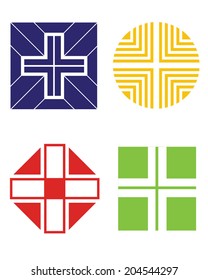 A collection of unique and abstract vector crosses