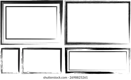 Collection of Unique Grunge Frame Vectors for Graphic Design Projects