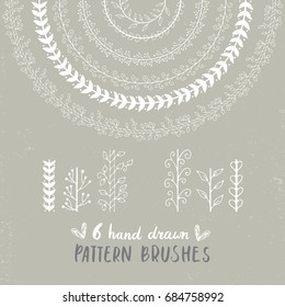 Collection of unique hand drawn floral pattern brushes. You can make different shapes with this brushes.
