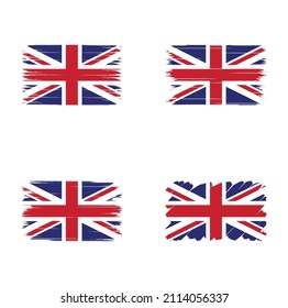 Collection of United Kingdom flag brush