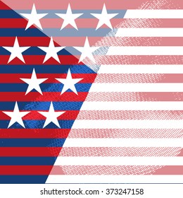 Collection of United States of America decoration background. Fourth of July, Independence Day, Washington's Birthday (Presidents Day). Presidents day textured background with USA stars and stripes 