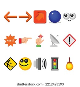 collection of universal icon vector