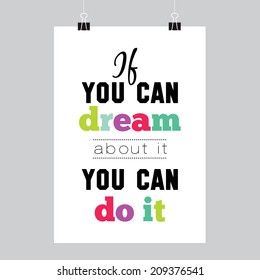 Collection of unusual inspirational and motivational quotes posters. Stylish typographic poster design in vintage style. Template for your print design. Vector illustration can be used like post card.