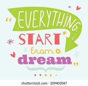Collection of unusual inspirational and motivational quotes posters. Stylish typographic poster design in cute style. Template for your print design. Vector illustration can be used like post card.