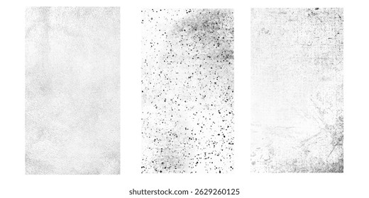 Collection of urban grunge textures. Abstract vector background in black and white color. Dirty and grungy paint on old wall. modern grunge textured